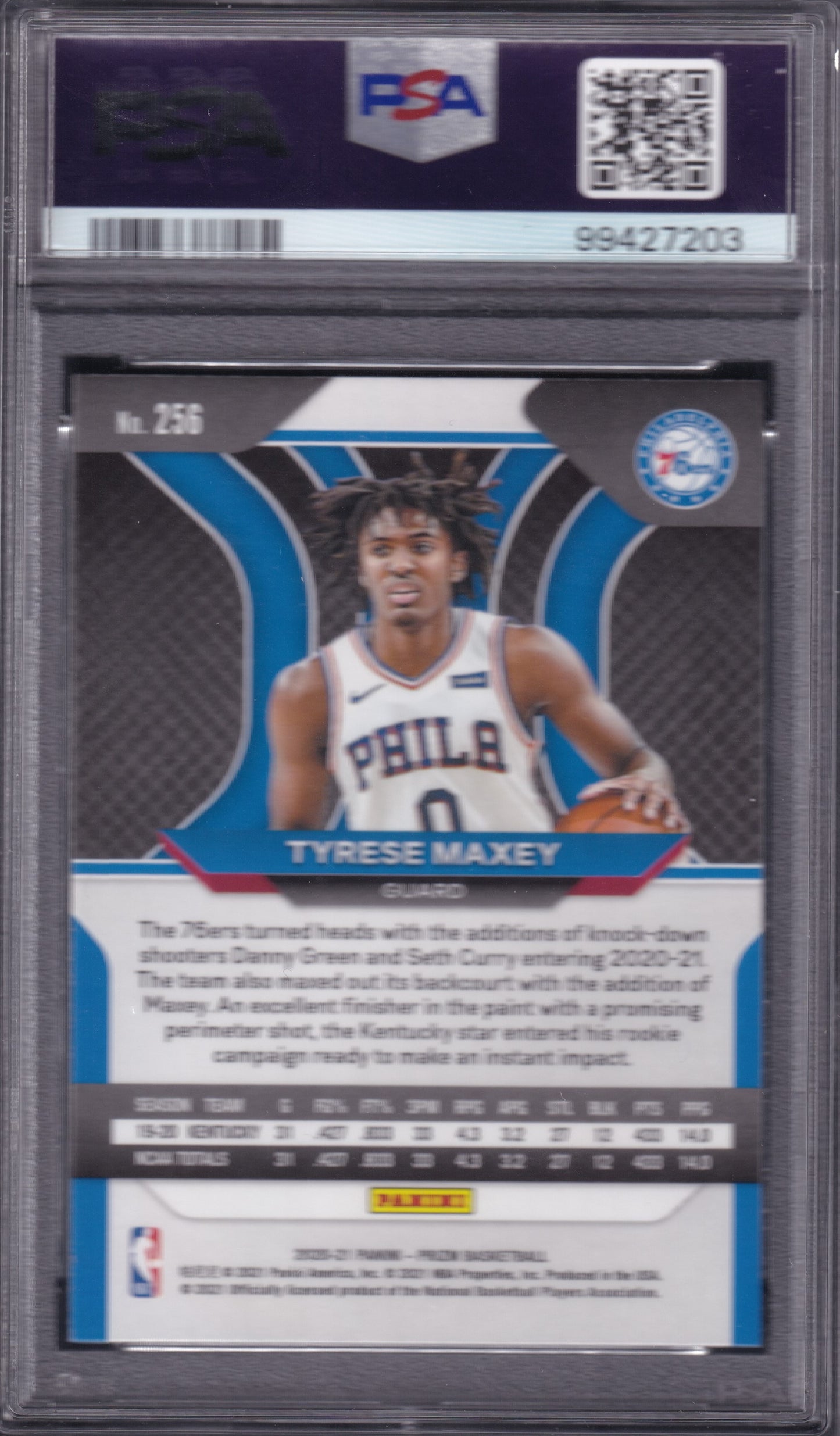 Tyrese Maxey Rookie Panini Prizm 2020/2021 PSA 9