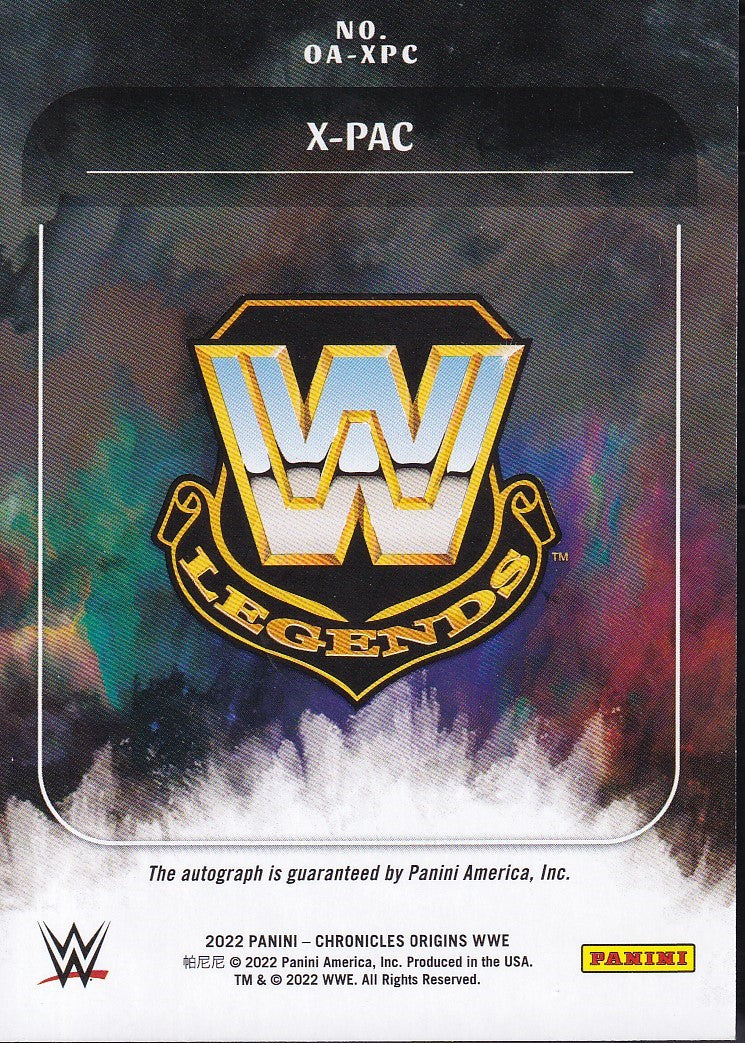 X-Pac Origins Autograph Panini Chronicles WWE 2022