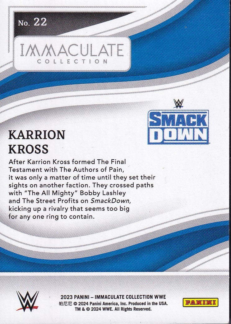 Karrion Kross /75 Panini Immaculate WWE 2023