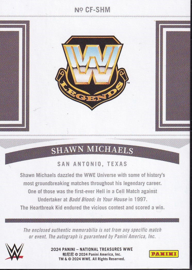 Shawn Michaels Clutch Factor /10 Panini National Treasures WWE 2024