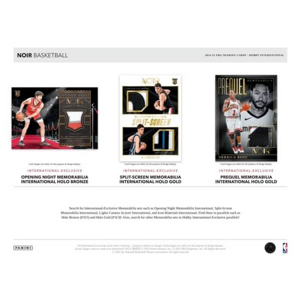 Panini Noir International Hobby Box NBA Basketball 2024/2025