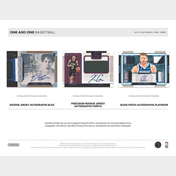 Panini One and One Hobby Box NBA Basketball 2023/2024