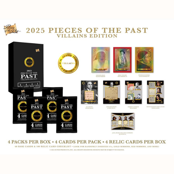 Pieces of the Past Pack 2025 Villains Edition Hobby Box