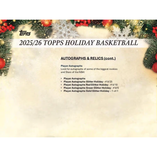 Topps NBA Holiday Mega Box 2025/2026 (Basketball)