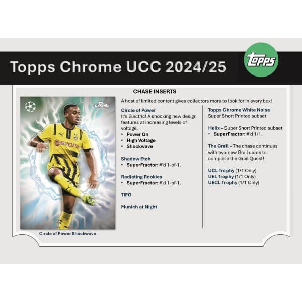 Topps UEFA Competitions Soccer Chrome Jumbo Hobby Box (Fußball) 2024/2025