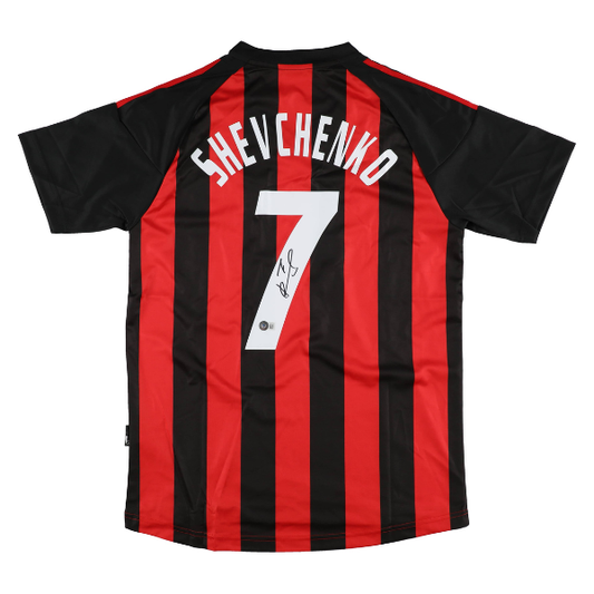 🔴⚫ Andriy Shevchenko Signiertes AC Mailand Trikot – inkl. Beckett COA