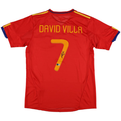 David Villa Signed Spain Jersey