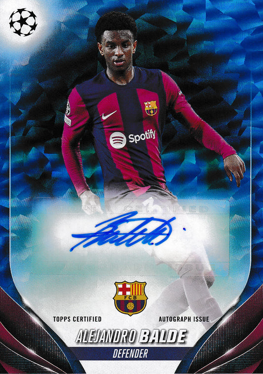 Alejandro Balde Autograph /99 Topps UEFA Club Competitions 2023/24
