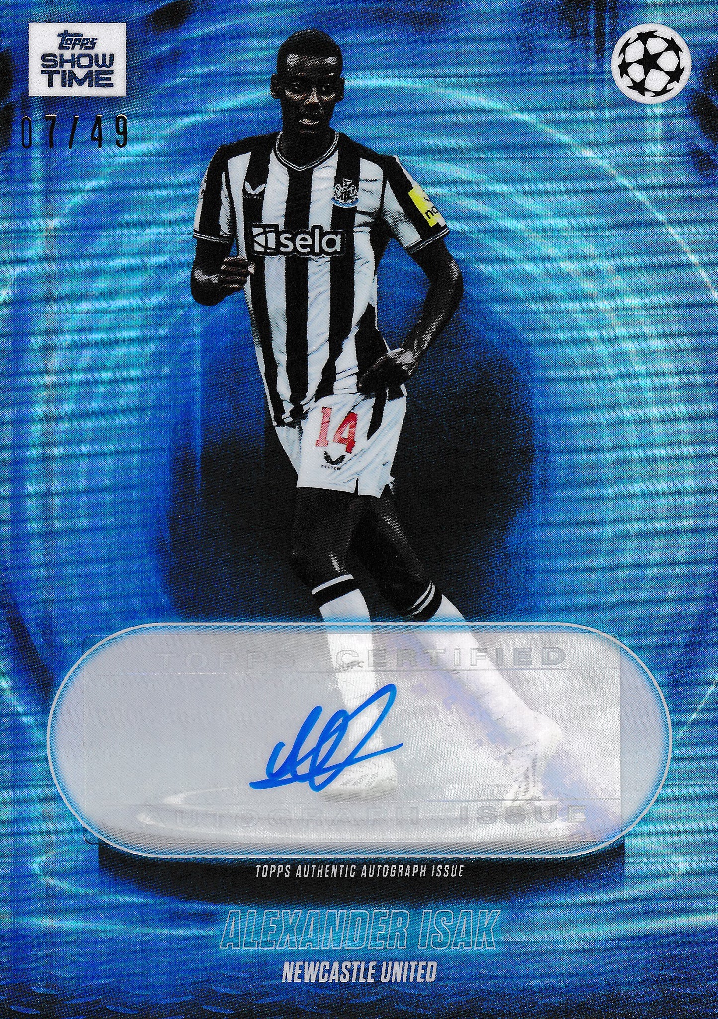 Alexander Isak Autograph /49 Topps Showtime 2024