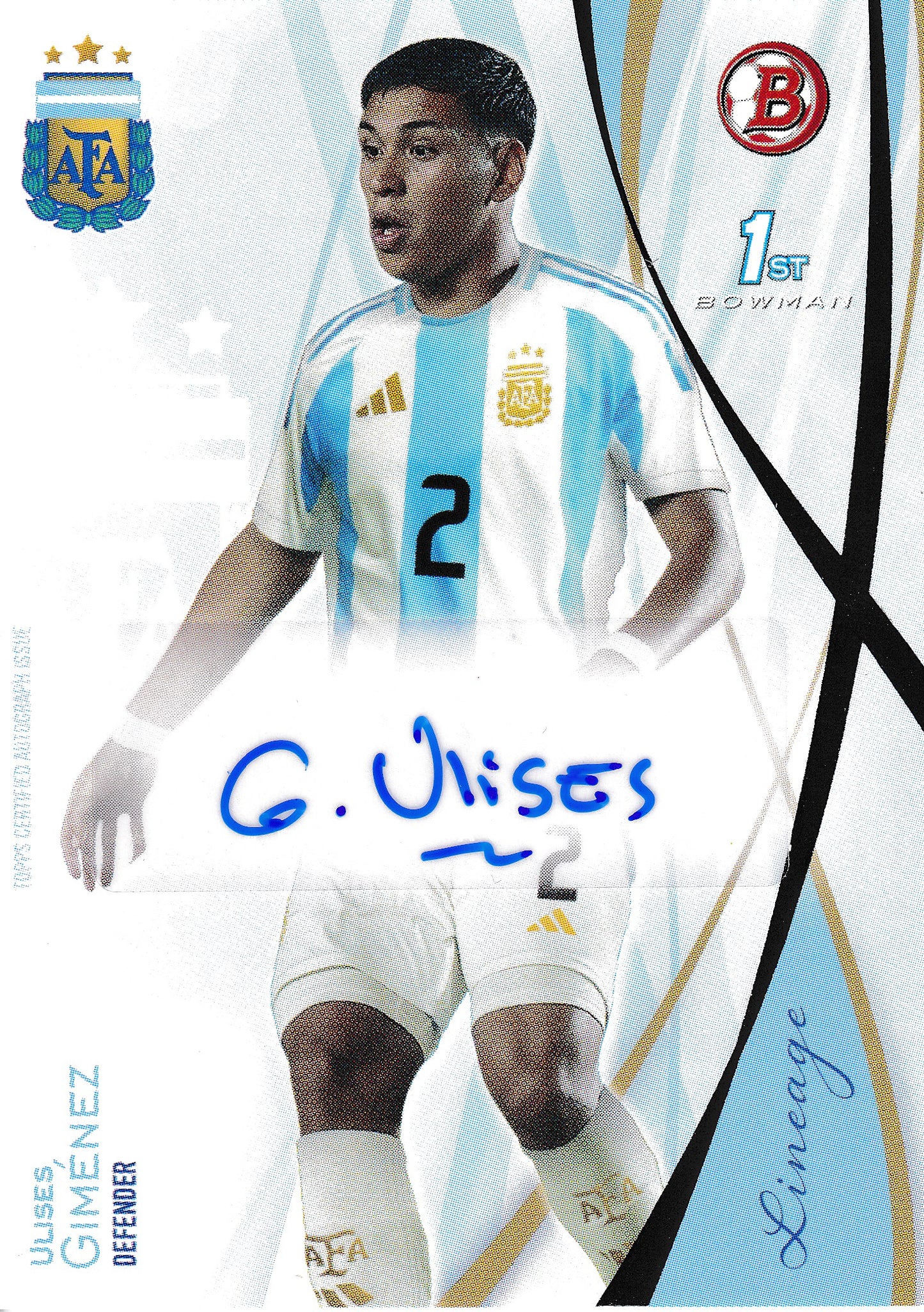 Ulises Gimenez Bowman 1st Autograph Topps Argentina Lineage 2024