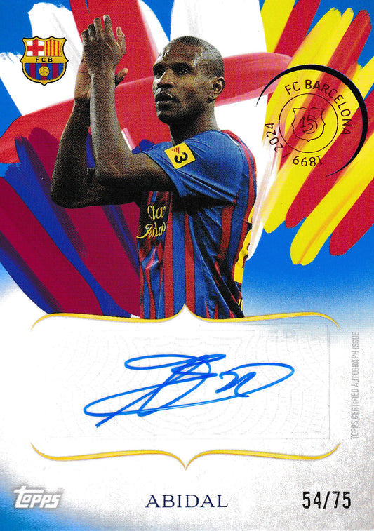 Abidal Legacy Lines Autograph /75 Topps 125 Years FC Barcelona 2024/25