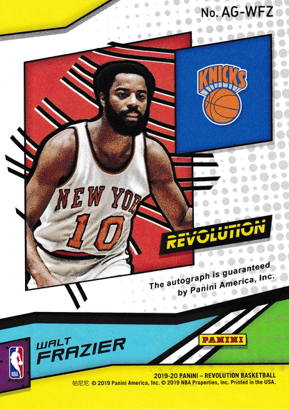 Walt Frazier Autograph Panini Revolution Basketball 2019-20