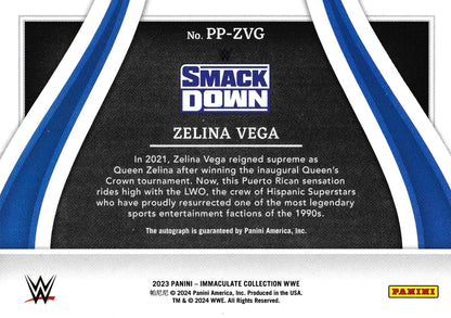 Zelina Vega Past and Present On Card Autograph /99 Panini Immaculate WWE 2023