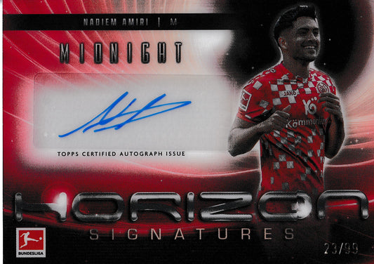 Nadiem Amiri Horizon Signatures /99 Topps Midnight Bundesliga 2024/25