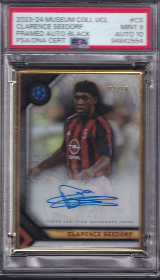 Topps Museum 2023/2024 Clarence Seedorf Gold Frame Auto /10 PSA 9 Case Hit