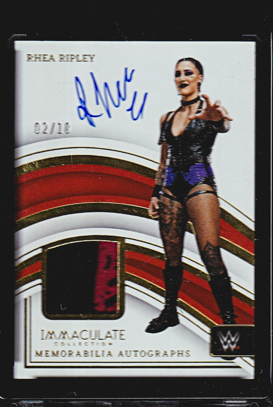Rhea Ripley Memorabilia Autographs /10 Panini Immaculate WWE 2023