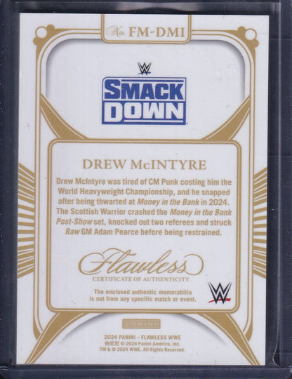 Drew McIntyre Flawless Memorabilia /10 Panini Flawless WWE 2024