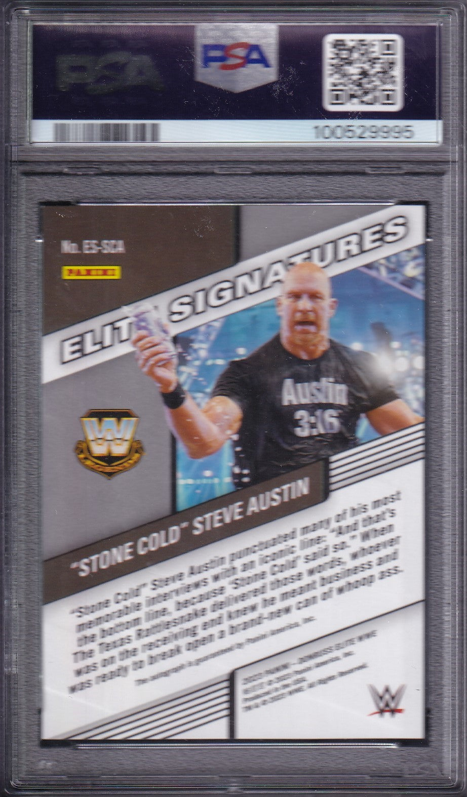 Stone Cold Steve Austin Signature Red /49 On Card Autograph Panini Donruss Elite WWE 2023 PSA 9/10