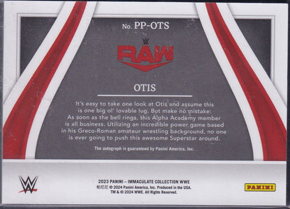 Otis Past and Present On Card Autograph /10 Panini Immaculate WWE 2023