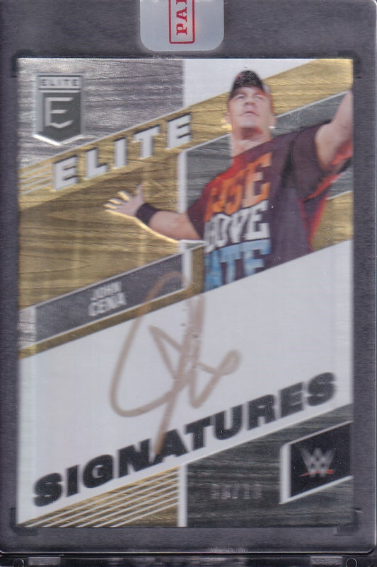 John Cena Elite Signatures /10 On Card Autograph Panini Donruss Elite WWE 2023