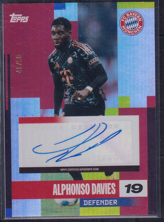 Alphonso Davies First Team Autograph /50 Topps FC Bayern München Team Set 2024/25