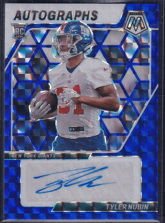 Tyler Nubin RC Autograph /99 Panini Mosaic Football 2024