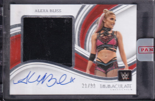 Alexa Bliss Premium Memorabilia On Card Autograph /99 Panini Immaculate WWE 2023