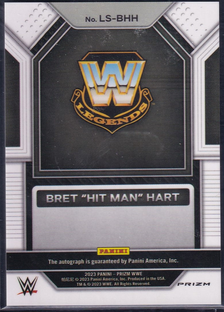 Bret "Hit Man" Hart Legendary Signatures Panini Prizm WWE 2023