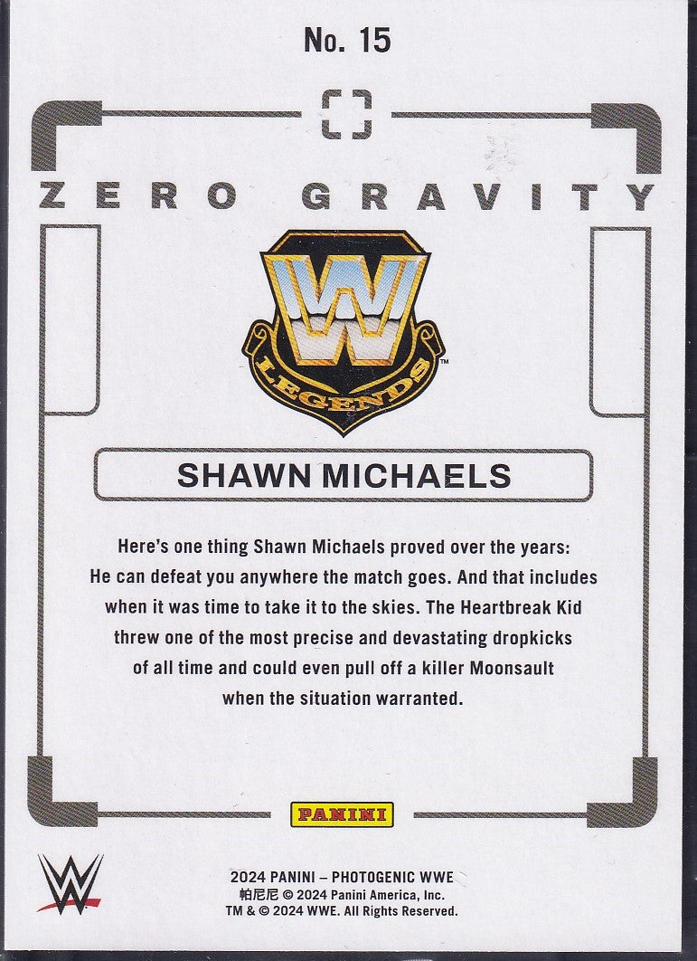 Shawn Michaels Zero Gravity /75 Cracked Ice Panini Photogenic WWE 2024