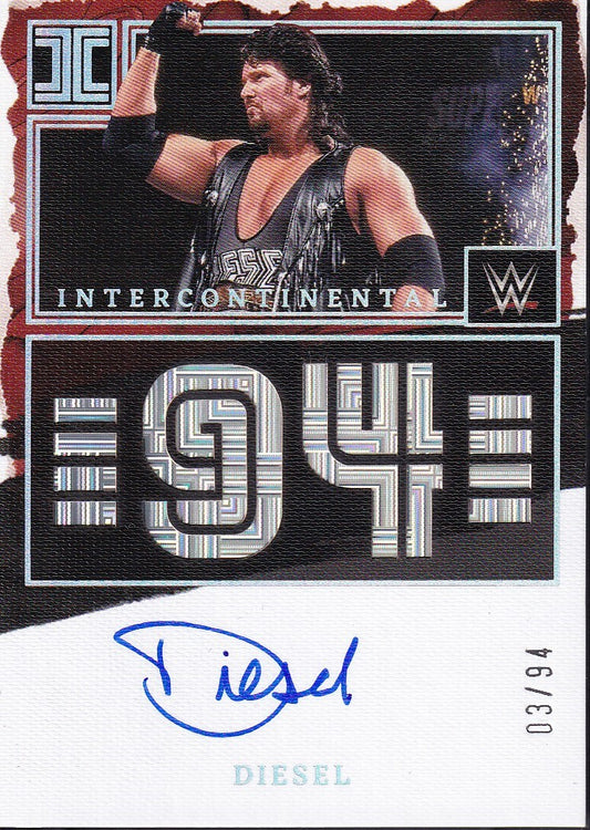 Diesel Championship Debuts /94 On Card Autograph Panini Impeccable WWE 2023