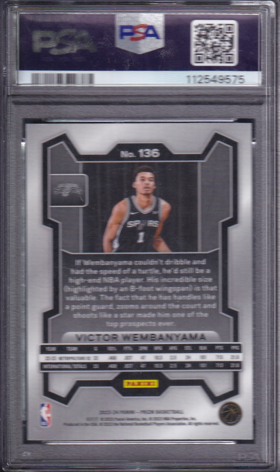 Victor Wembanyama RC PSA 10 Panini Prizm 2023