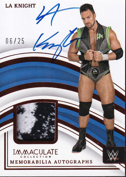 LA Knight Memorabilia Autographs /25 Panini Immaculate WWE 2023