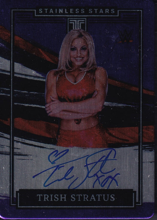 Trish Stratus Stainless Stars On Card Autograph /49 Panini Impeccable WWE 2022