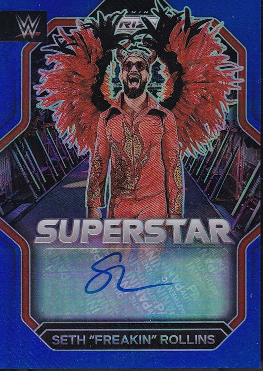 Seth "Freakin" Rollins Superstar Signature /49 Panini Prizm WWE 2023