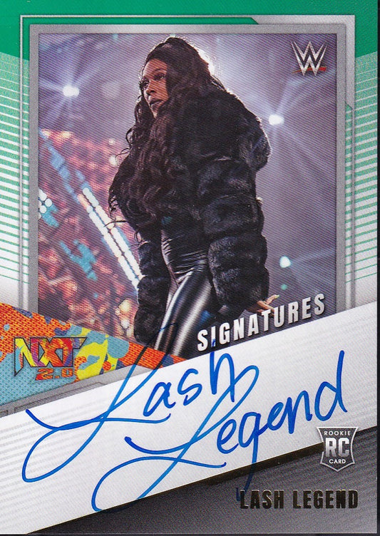 Lash Legend RC On Card Autograph Green Panini NXT 2.0 2022