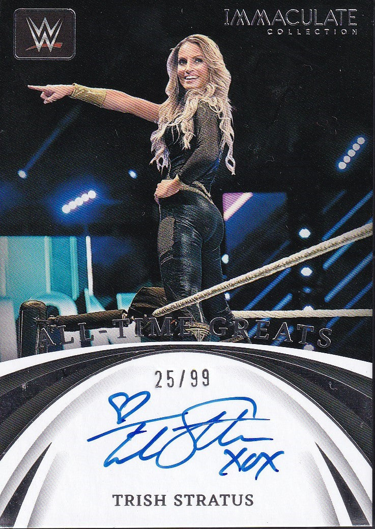Trish Stratus All-Time Greats On Card Autograph /99 Panini Immaculate WWE 2022
