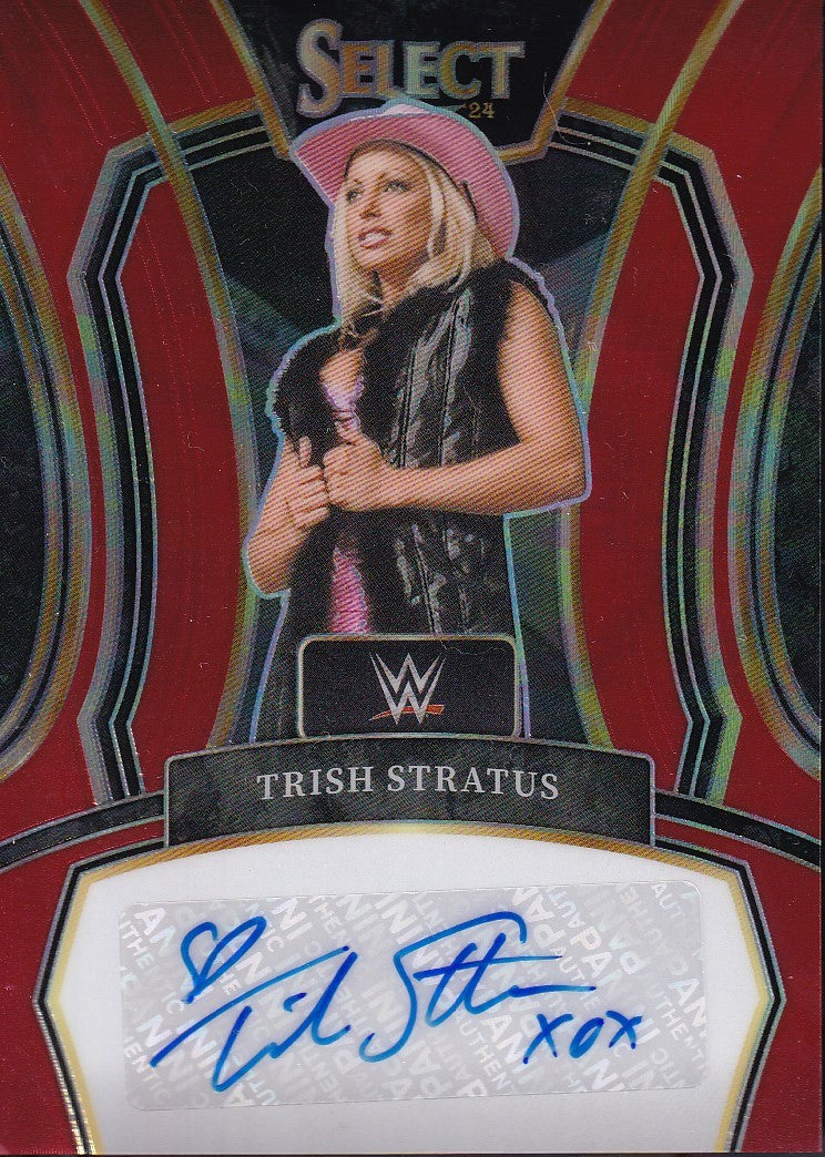 Trish Stratus Autograph Red Prizm /99 Panini Select WWE 2024
