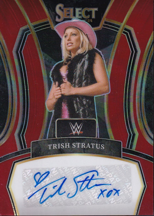 Trish Stratus Autograph Red Prizm /99 Panini Select WWE 2024
