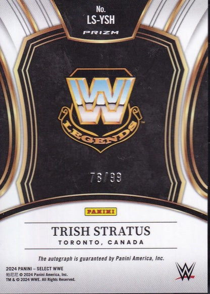 Trish Stratus Autograph Red Prizm /99 Panini Select WWE 2024