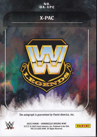 X-Pac Origins Autograph Panini Chronicles WWE 2022