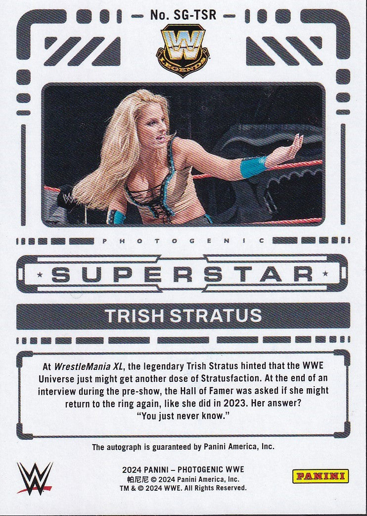 Trish Stratus Superstar Autograph /25 Maze Panini Photogenic WWE 2024