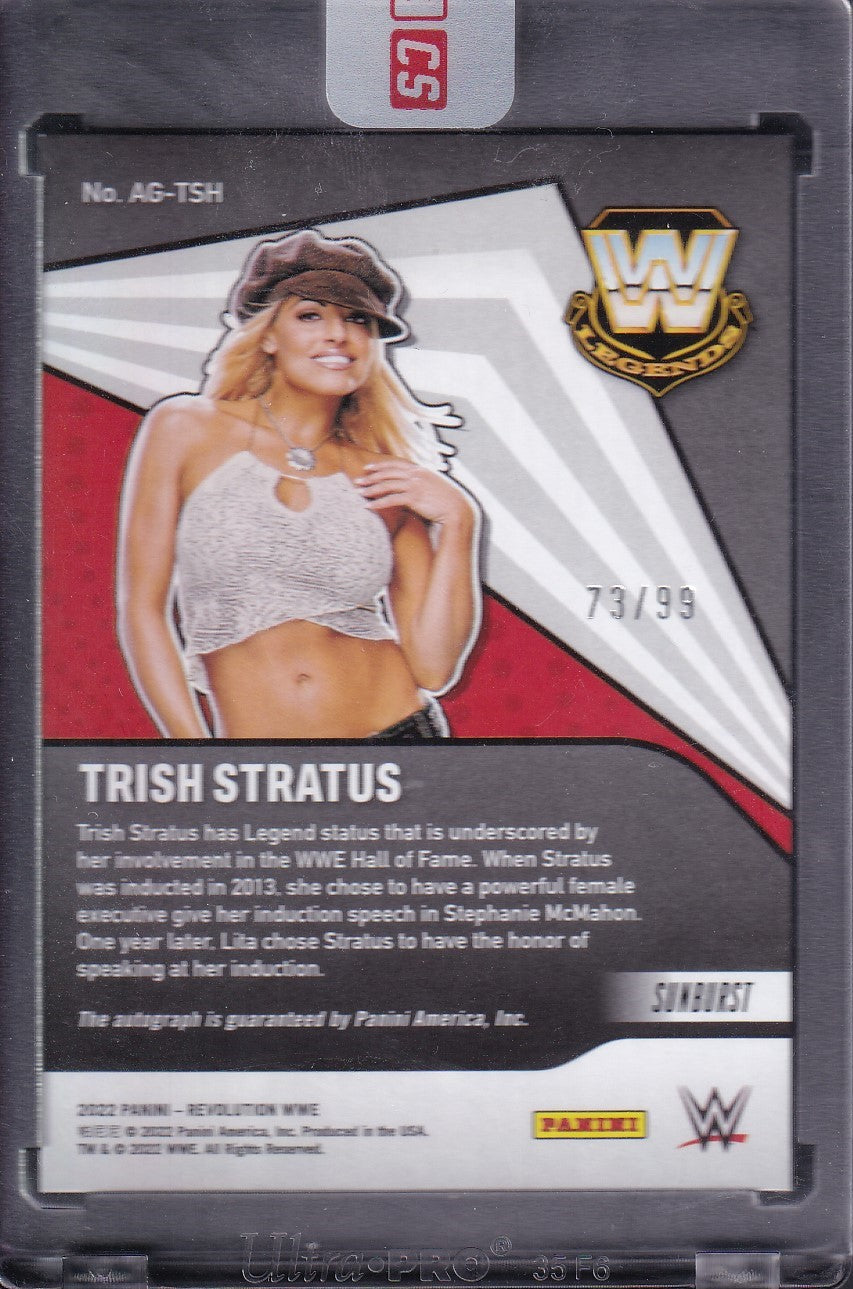 Trish Stratus Sunburst Autograph /99 Panini Revolution WWE 2022