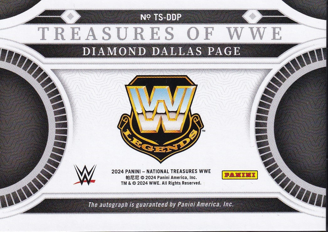 Diamond Dallas Page Treasures of WWE Autograph /88 Panini National Treasures WWE 2024