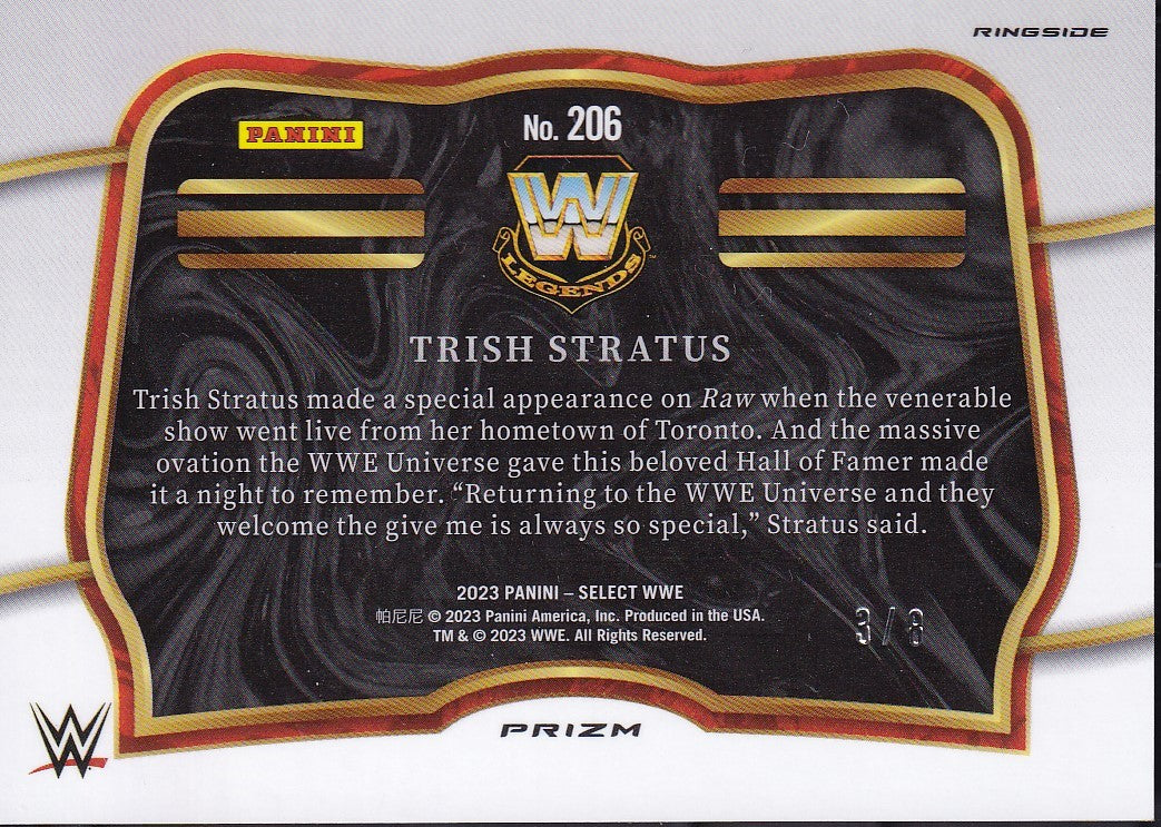 Trish Stratus Lucky Envelope Ringside /8 Panini Select WWE 2023