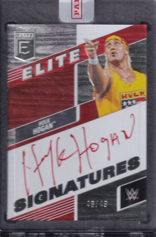 2023 HULK HOGAN DONRUSS ELITE RED AUTO ON CARD /49