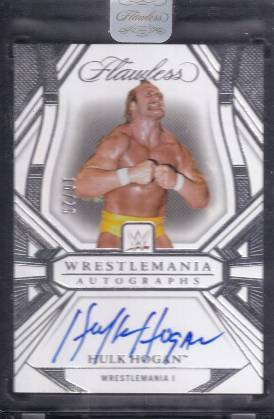 HULK HOGAN 2024 Panini Flawless WWE Wrestlemania AUTO #d /25