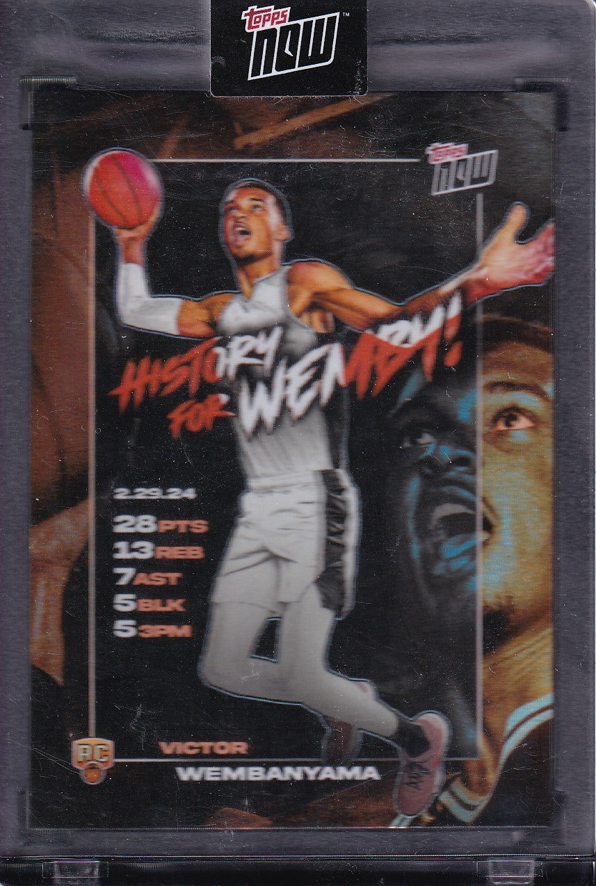 Victor Wembanyama RC History for Wemby! Topps Now 2024