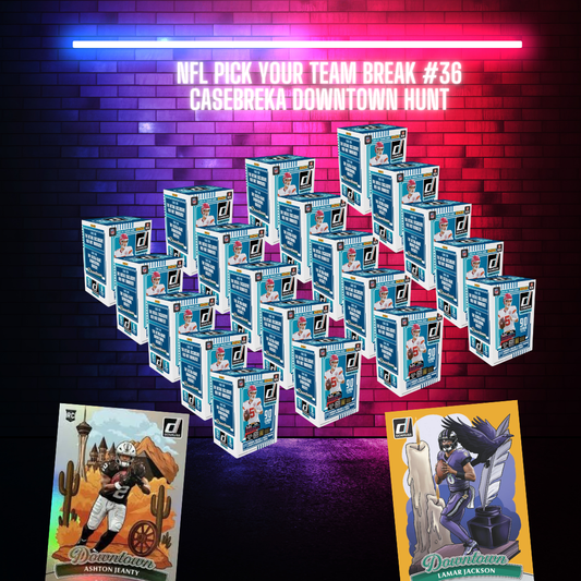 NFL Break Pick Your Team Break #37 Donruss Casebreak Downtown Hunt