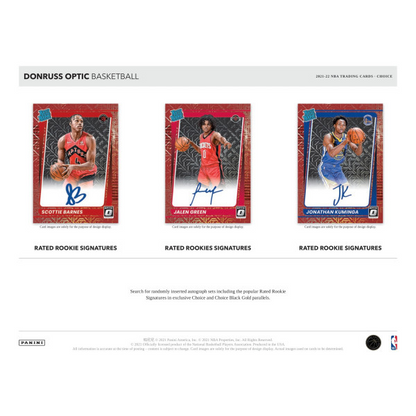Panini Donruss Optic Choice Basketball NBA Hobby Box 2021/2022