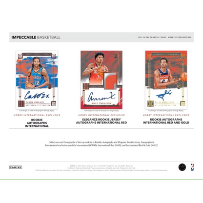 Panini Impeccable NBA Basketball International Hobby Box 2023/2024